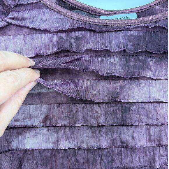 Catherine’s Tiered Ruffle Womens Top Sz 4X Whimsigoth Boho Indie Tie Dye FLowy - Picture 5 of 9